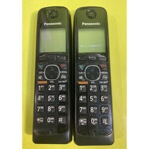 Panasonic KX-TGA660 Cordless Phone Expansion Replacement Black Handset  Lot Of 2